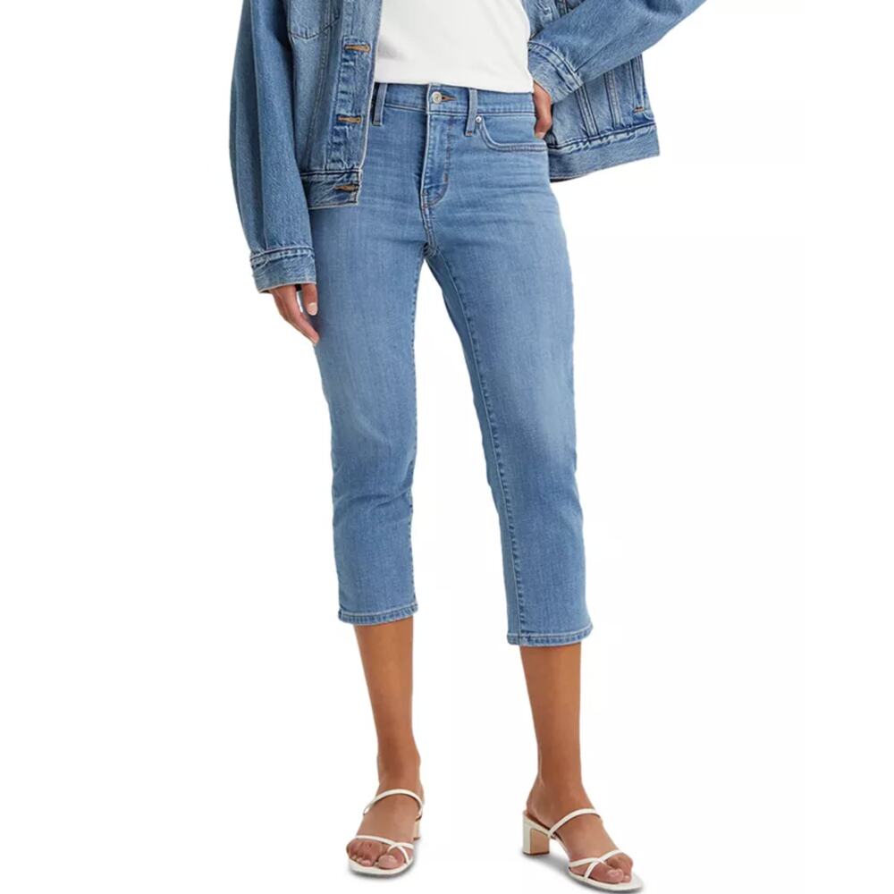 Levi's 311 Shaping Skinny Capri Women's 32 Blue Stretch Light Wash High Rise - Picture 3 of 8